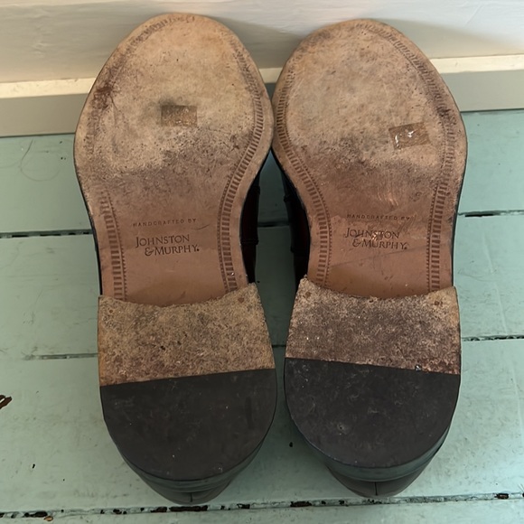 Johnston& Murphy Size 9.5W (EU 42 1/2) All Leather Loafers Handcrafted in Italy - Picture 10 of 15